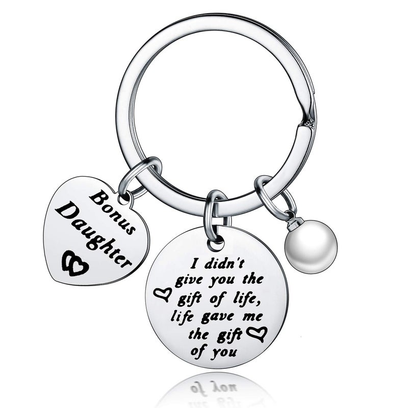 Nimteve Daughter Gifts From Mom I Didnâ€™t Give You The Gift Of Life Life Gave Me The Gift Of You Bonus Daughter Gifts (Keychain #1) - Image 1